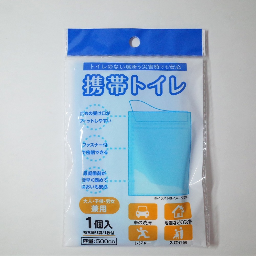 携帯トイレ 500cc 1個入 WT-601 / 10入